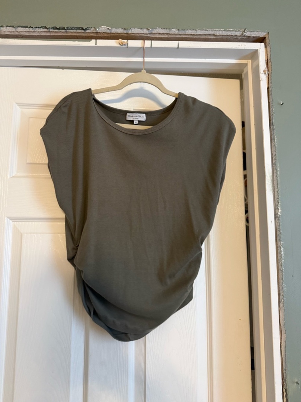 Michael Stars Olive Green Draped Top